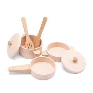 Wooden pan set (pink)